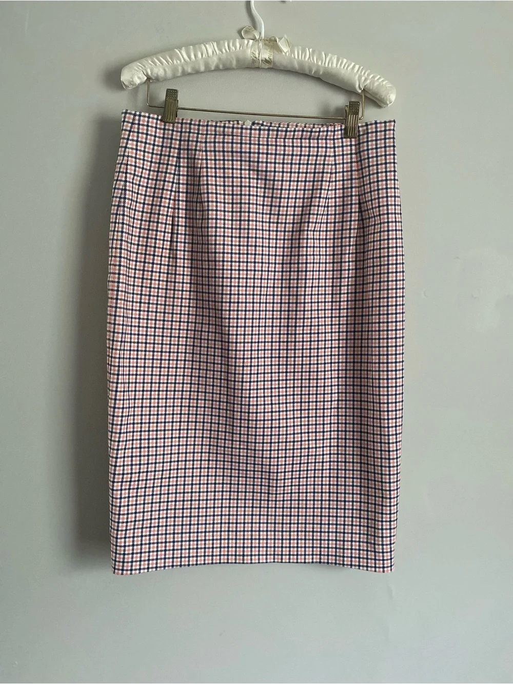 Boden Pencil Skirt 8R Checked Plaid Feminine Classy Chic Preppy Teacher Coquette